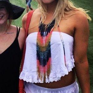 UO Beaded Fringe Necklace
